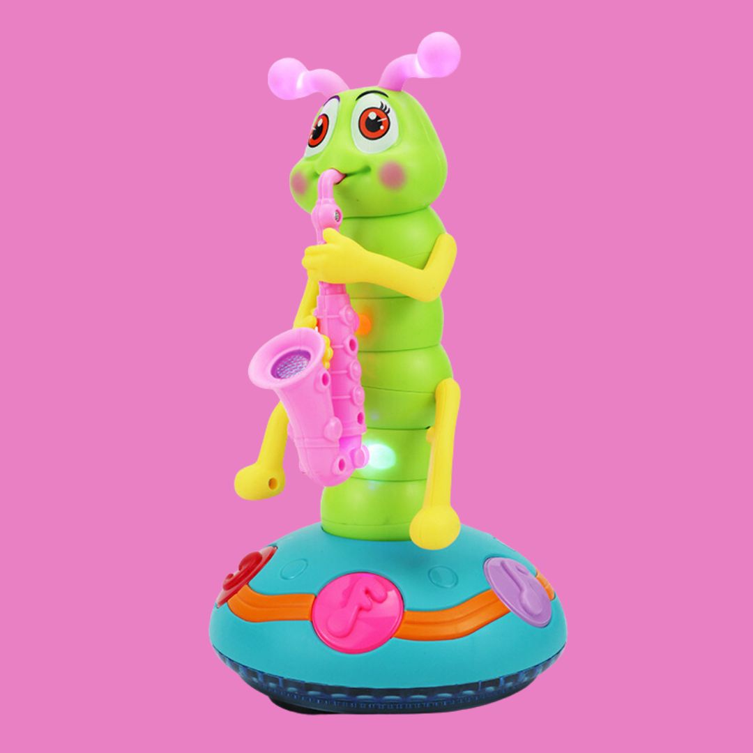 Dancing saxophone caterpillar children's toy