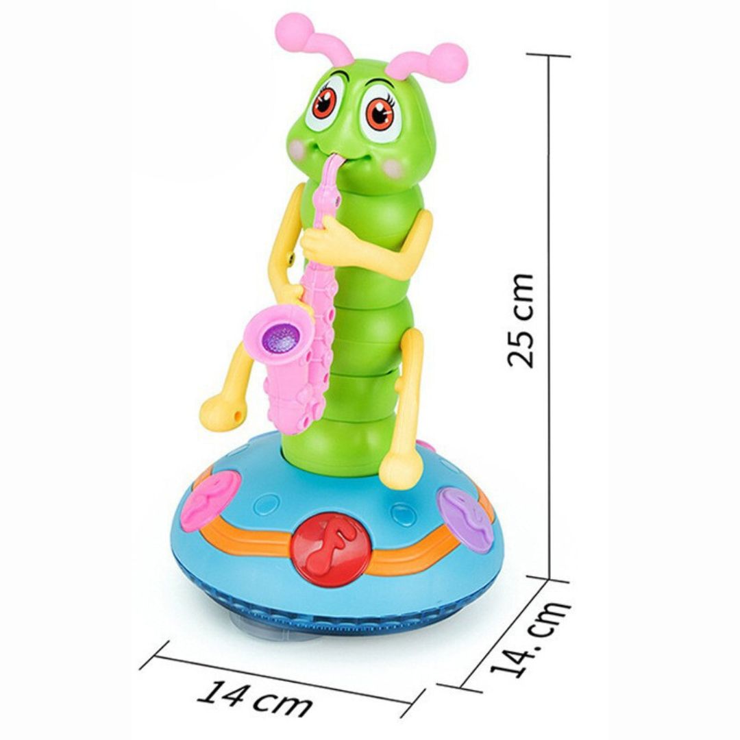 Dancing saxophone caterpillar children's toy